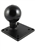 4.75 Inch Square VESA 4x75/100mm Compatible Plate with STEEL Post and 3.38 Inch Dia. Rubber Ball