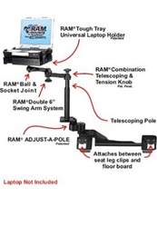 RAM-VB-182-SW1 RAM Laptop Mount for Chevy Impala Police Package