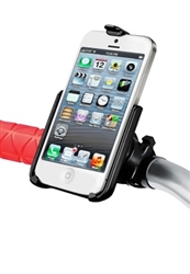 Rail Easy Mount Strap Base (Road and Mountain Bicycles) with Swivel Feature and RAM-HOL-AP11U Apple iPhone 5 Holder (Fits iPhone 5/5S WITHOUT Case or Cover)