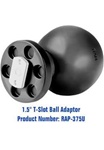COMPOSITE T-Slot Adapter with 1.5 Inch Dia. Ball