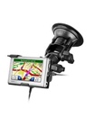 Single 3.25" Dia. Base with Twist Lock, Plastic Dual Pivot Arm and Garmin RAM-HOL-GA23U Holder (Selected nuvi 600 Series)