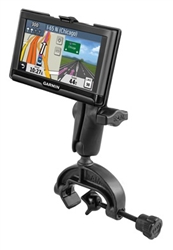 Universal COMPOSITE Aviation Yoke "C" Clamp Base (Fits Rail/Edge Lip from 0.625" to 1.25") with Standard Arm and with Garmin RAM-HOL-GA56U Holder (Selected nuvi 42, 44 Series)