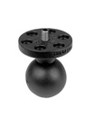COMPOSITE Universal 1.25 Inch Round Plate with 1 Inch Ball and 1/4"-20 Male Camera Stud