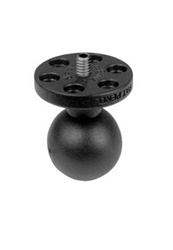 COMPOSITE Universal 1.25 Inch Round Plate with 1 Inch Ball and 1/4"-20 Male Camera Stud