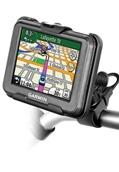 Easy Strap Base with Rubber Strap, SHORT Arm and Garmin RAM-HOL-GA51U Holder (Selected nuvi 30 Series)