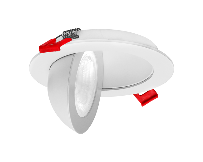 NICOR DGF4 4-inch White Canless Floating Gimbal 3000K LED Recessed Downlight