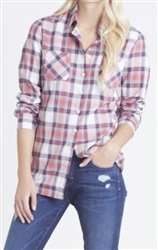 BCBGeneration Button Plaid Shirt