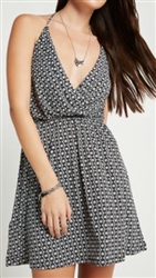 BCBgeneration Printed Surplice Halter V-Neck Dress