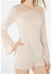 BCBGMAXAZRIA Gabi Bell-Sleeve Romper