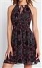 BCBGeneration Shirred Paisley Print Dress