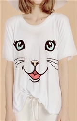 Wildfox Happy Cat Perfect Tee