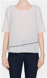 White + Warren Spring Weight Cashmere Palm Tree Tee