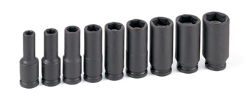 3/8" Drive 9 Pc. Deep Magnetic Impact Socket Set