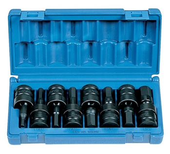 1/2" Drive 8 Piece Universal Hex Driver Set