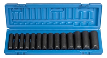 1/2" Drive 14 Piece Deep Metric Set