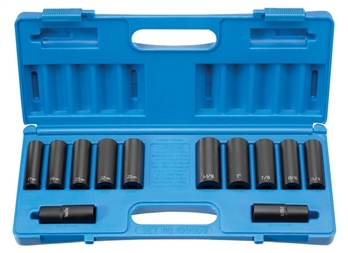 1/2" Drive 12 Piece Extra-Thin Wall Set