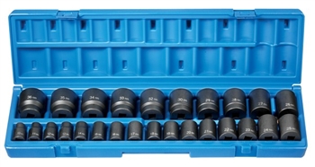 1/2" Dr. 26 Pc. Standard Length Metric Set - 12 Point