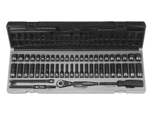 1/4" Dr. 53pc Fract. & Metric Duo-Socket Set - 6 Point