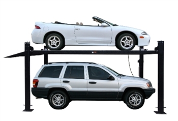 TWI Proline FP8K-DS-XLT 8,000 lb Deluxe Style Storage Lift - Steel Ramps - Extended Length / Height