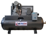 TWI Proline TWI-580H1 5 HP 80 Gallon Horizontal 2 Stage, 230V/1 Phase Compressor-Leeson Motor