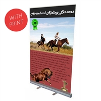 Retractable Roll Up Banner Stand 45" with Vinyl Print