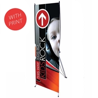 24" X Banner Stand with Vinyl Print