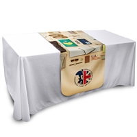 6ft x 3ft Round Table Runner with Full Colour Graphic