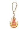 Pink Hamsa Key Ring with Dove by Ester Shahaf