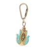 Light Blue Hamsa Key Ring by Ester Shahaf