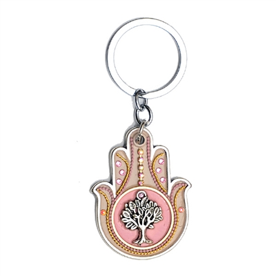 Decorated Hamsa Key Ring by Ester Shahaf