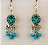 Turquoise Small Drop Silver Earrings