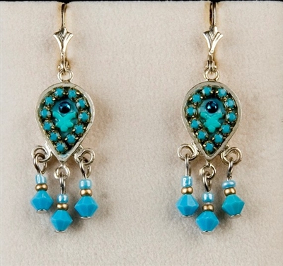 Turquoise Small Drop Silver Earrings