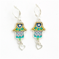 Colourful Hamsa Earrings - by Ester Shahaf