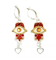 Oriental Hamsa Earrings - by Ester Shahaf