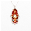 Red Hamsa Necklace by Ester Shahaf