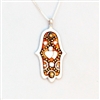 Gold & Hearts  Hamsa Necklace by Ester Shahaf