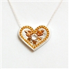 Silver Heart Pendant by Ester Shahaf