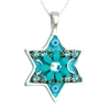 Star of David Necklace - Turquoise by Ester Shahaf