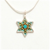 Turquoise Small Star of David Necklace by Ester Shahaf