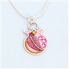 Pink Pomegranate Necklace by Ester Shahaf