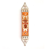 Cooper Wood & Pewter Mezuzah Case by Ester Shahaf