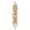 Grey Wood & Pewter Mezuzah Case by Ester Shahaf