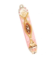 Oriental Pink Mezuzah Case by Ester Shahaf