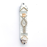 White Mezuzah Case by Ester Shahaf