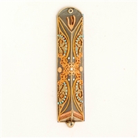 Golden Triangle Mezuzah Case by Ester Shahaf