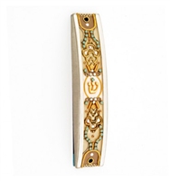 Gold Arched Mezuzah Case by Ester Shahaf