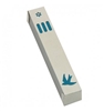 Dove Mezuzah Case - Silver & Turquoise by Ester Shahaf