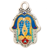 Hamsa Hand with Fish by Ester Shahaf