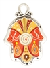 Orange Hamsa Hand by Ester Shahaf