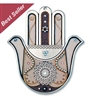 Doves and Flowers Hamsa Hand by Ester Shahaf